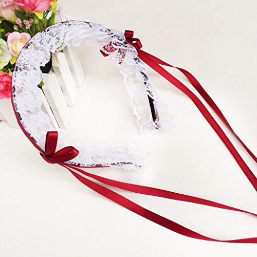 Women’s Ruffled Lace Headband - Steampunk Japanese Style Hair Accessory