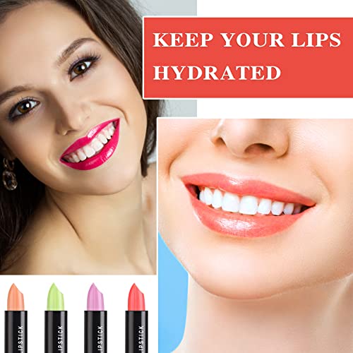 Fusang 8P Crystal Jelly Color Changing Lipstick Tinted Lip Balm, Long Lasting Waterproof