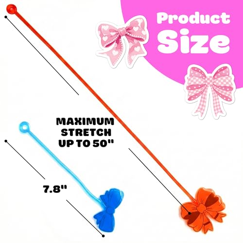 Kids Party Favors 48PCS Bow Stick Hands & Temporary Tattoos - Colorful & Safe Fun