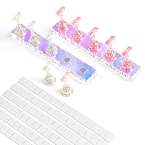 BQAN Acrylic Nail Holder Stand Set with 96 Reusable Clay Tips