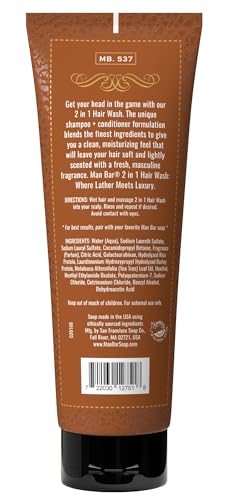 San Francisco Soap Company Man Bar 2-in-1 Hair and Body Wash, Spiced Tobacco