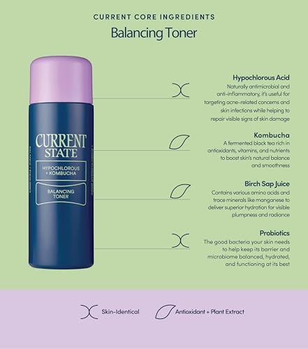 Hypochlorous Acid & Kombucha Balancing Toner for Sensitive Skin - Vegan, Fragrance-Free, 4 Fl Oz