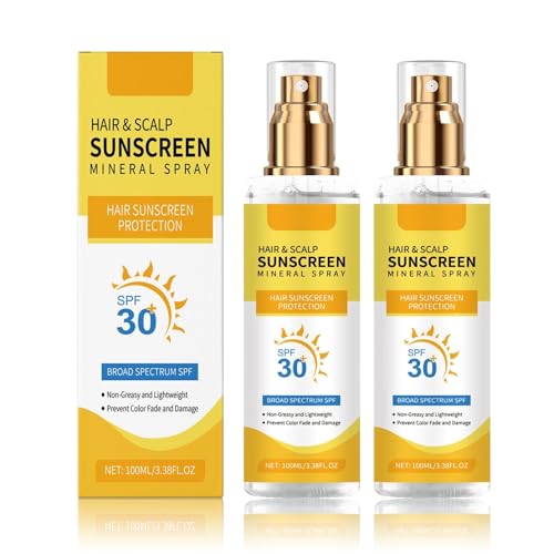 Sheghy Hair & Scalp SPF 30 Sunscreen Spray - Travel Size 3.38oz (Variant 2) for Color-Treated Hair