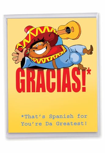 Jumbo Thank You Greeting Card - Funny Gracious Design - 8.5 x 11 Inch