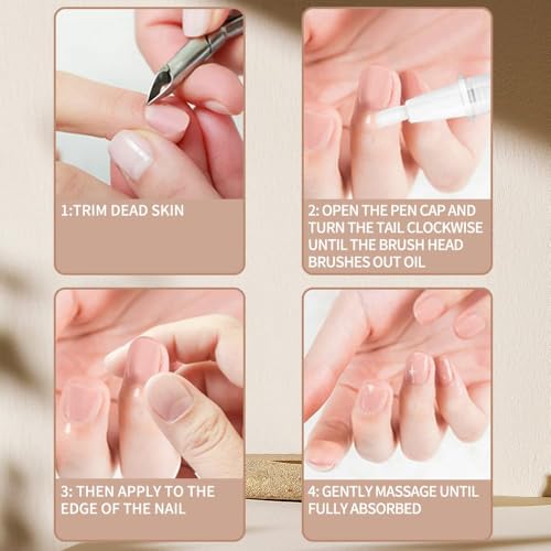 SULLMAR 6 Pcs Nail Cuticle Oils with Nourishing Flavors