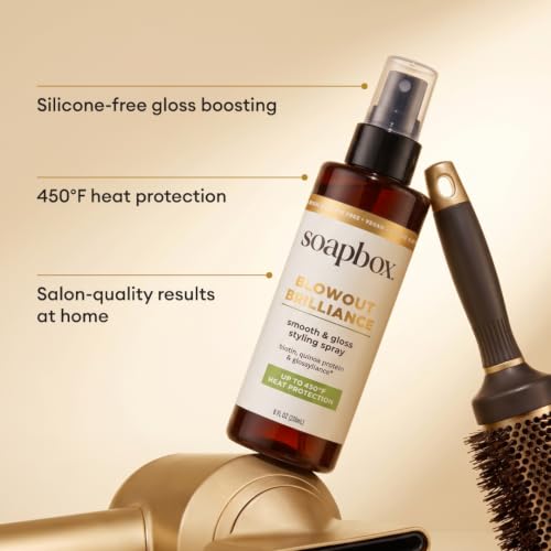 Soapbox Blowout Brilliance Heat Protectant Spray - 8oz 3-in-1