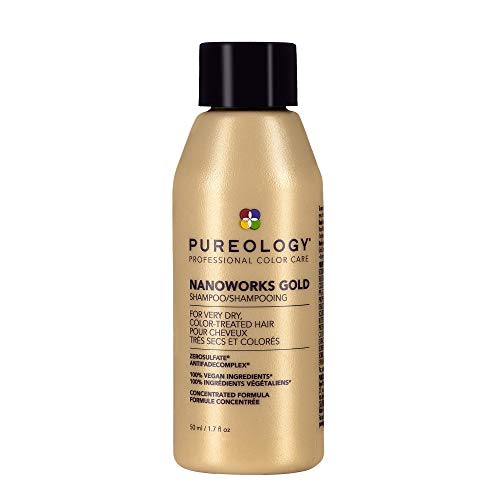 Pureology Nanoworks Gold Shampoo 1.7 Fl Oz - Vegan & Sulfate-Free for Dry Color-Treated Hair