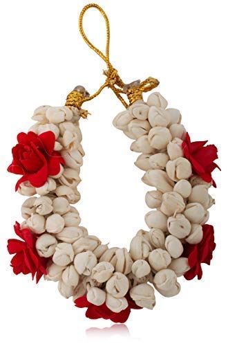 Traditional Indian Hair Accessories with Artificial Flowers - 10 Inch