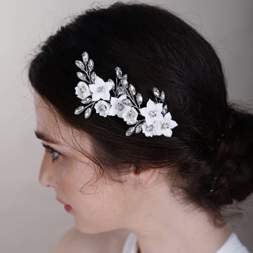 Gold Bridal Hair Pins with Pearls and Beads - Set of 3
