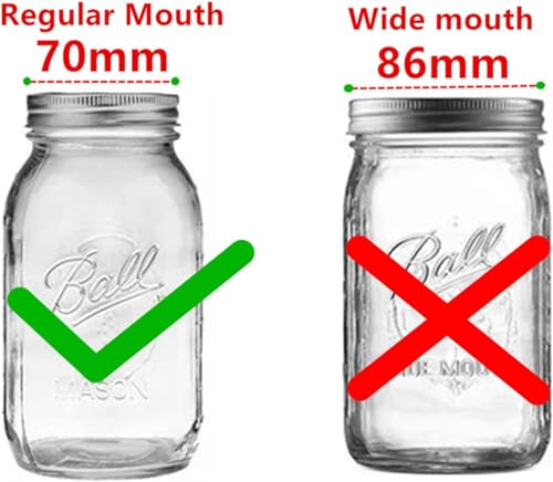 4-Pack Stainless Steel Shaker Lids for Regular Mouth Mason Jars