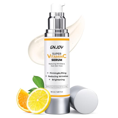 Vitamin C Serum with Hyaluronic Acid & Caffeine for Mature Skin - Brightening & Anti-Aging
