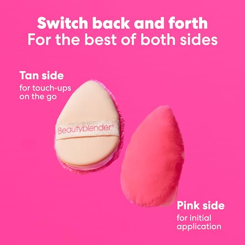 Beautyblender Pocket Puff - Dual-Sided Powder Puff for Baking, Pink