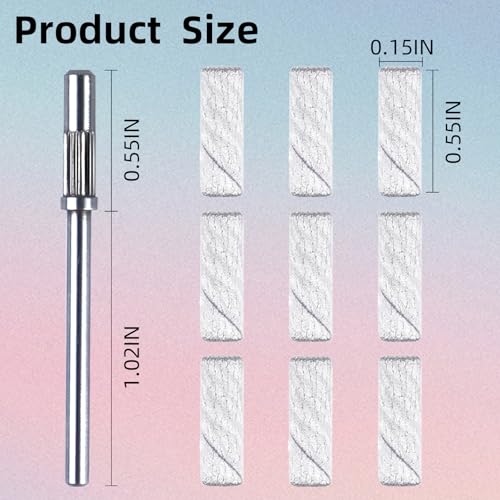 100 Pcs 240 Grit White Sanding Bands for Nail Drill - Professional Quality