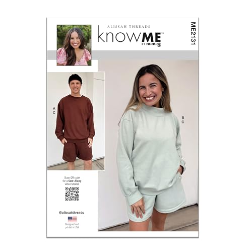 Know Me Unisex Oversized Sweatshirt & Shorts Sewing Pattern ME2131