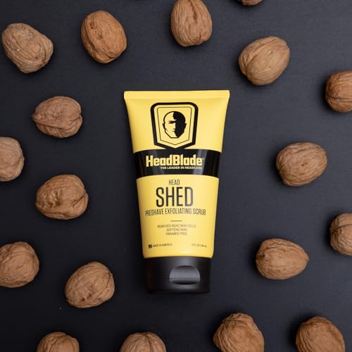 HeadBlade HeadShed Exfoliating Face & Head Scrub - 5 oz for Shaving Prep