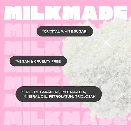 Vegan Body Sugar Scrub with Shea Butter & Oat Milk - Gentle Exfoliating Shower Wash