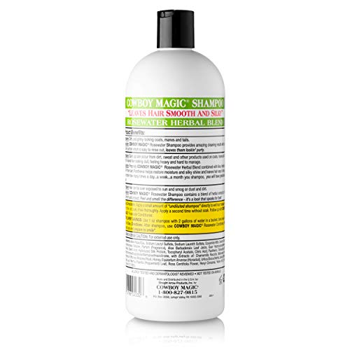 Cowboy Magic Rose Water Shampoo - 32 Ounce Deep Conditioning Formula