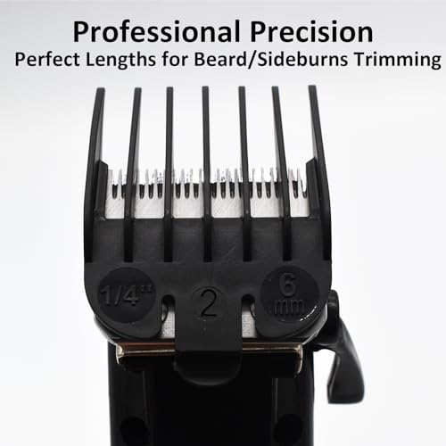4-Piece Hair Clipper Guard Set for Wahl, 1/8" to 1/2" Cutting Guides