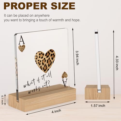 Leopard Aesthetic Acrylic Desk Decor Sign - Meaningful Gift