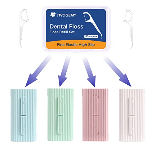 Twogemy Dental Floss Picks - 100 Count Interdental Cleaning Sticks