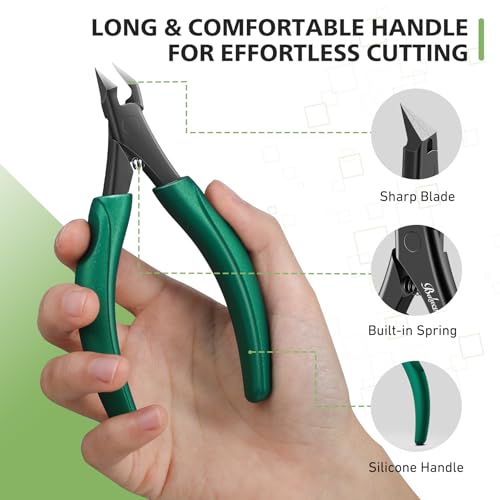 Baluca Straight Toenail Clippers for Thick & Ingrown Nails – Green