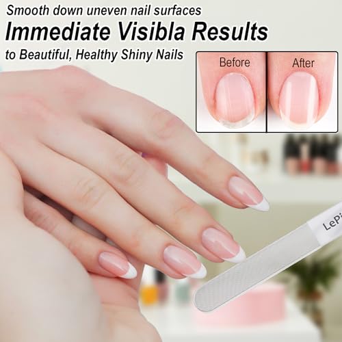 LePinko Professional Nail File and Nano Glass Nail Buffer Set