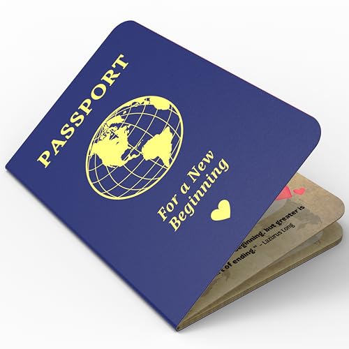 Funny Farewell Guest Book with Fake Passport for Coworkers