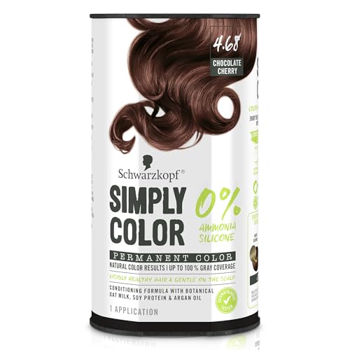 Schwarzkopf Simply Color 4.68 Chocolate Cherry Hair Dye - No Ammonia, Up to 100% Gray Coverage