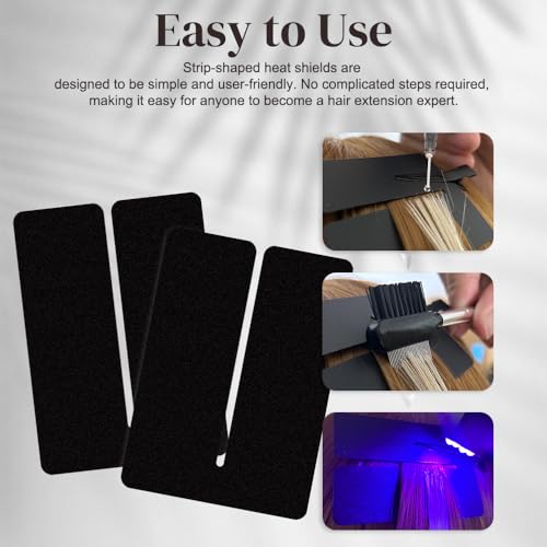 GlamorDove Hair Extension Heat Shield Guards - Anti-UV Scalp Protector