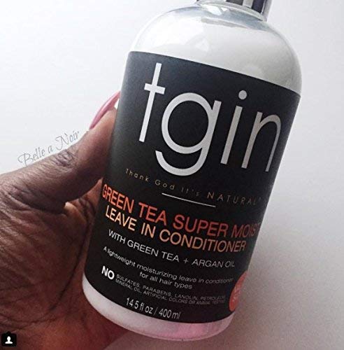 tgin Green Tea Super Moist Leave-In Conditioner for Curly Hair, 13 oz
