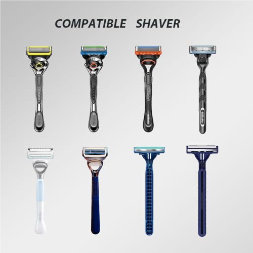 Koulowgee Black Gray Razor Travel Case Compatible with Gillette Fusion, ProGlide & Mach3