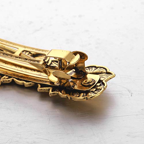 Amaxer Celtic Hair Barrettes Gold Butterfly Clips for Women & Girls