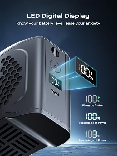 Hanop Portable Waist Fan with 10000mAh Battery & 4 Speeds