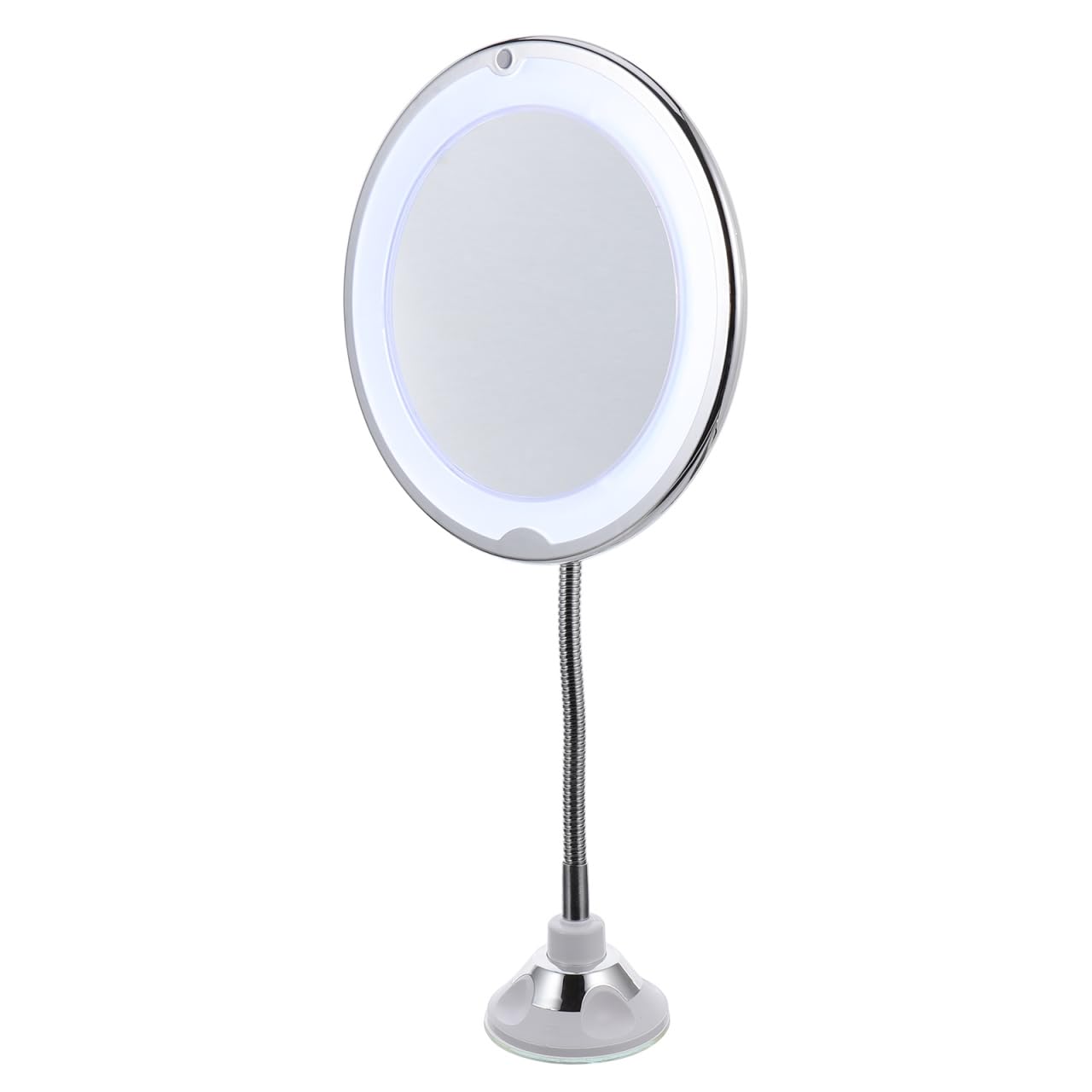 DIYEAH Rotating 10x Magnifying Vanity Mirror with LED Light and Suction Cup, 360-degree Adjustable Makeup Mirror for Bathroom and Travel