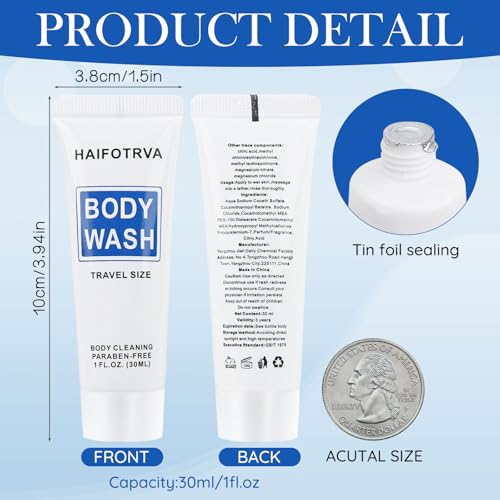 30 Pack Travel Size Body Wash - Mini 30ml Shower Gel
