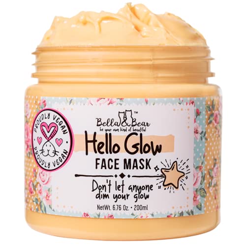 Bella & Bear Hello Glow Vegan Face Mask for All Skin Types - 6.7oz