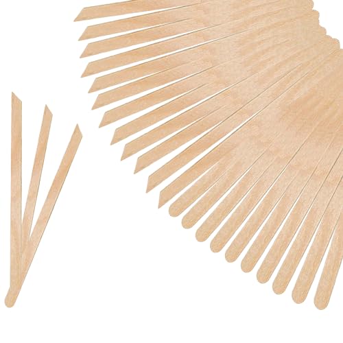 Mibly 200 Pcs Wooden Wax Sticks for Eyebrow & Hair Removal