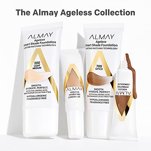 Almay Anti-Aging Concealer with Hyaluronic Acid & Niacinamide, 0.37 Fl Oz - Buildable Coverage for Dark Circles