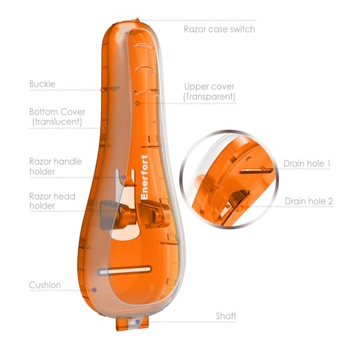 Enerfort Razor Travel Case for Gillette Proglide Fusion - Orange