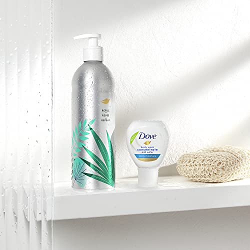 Dove Daily Moisture Refill Pack of 4 - Concentrated Body Wash for Reusable Bottle