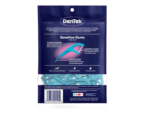 DenTek Comfort Clean Floss Picks - Sensitive Gums, Fresh Mint, 150 Count (2 Pack)