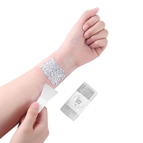 ONLYBETTER Silver White Glitter Stick for Body Face Hair Makeup - Multi-Use Holographic Glitter