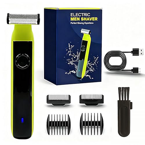 JMSBMQSE 2-in-1 Electric Beard & Body Hair Trimmer for Men, USB-C Cordless