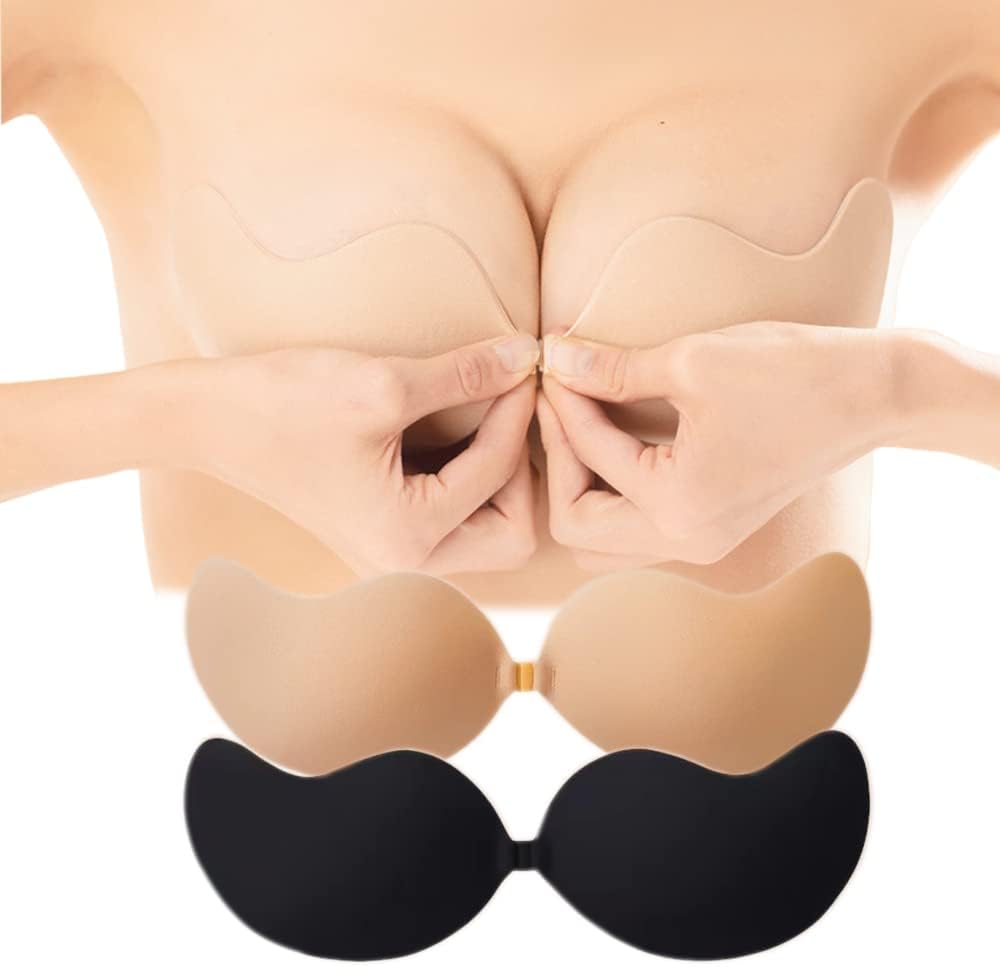Backless Sticky Bra - Adhesive Push-Up Lift for All-Day Comfort | 2 Pairs