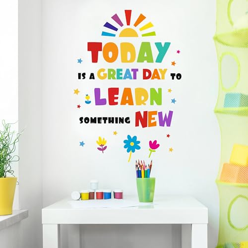 Inspirational Wall Decals for Kids - Today is a Great Day to Learn