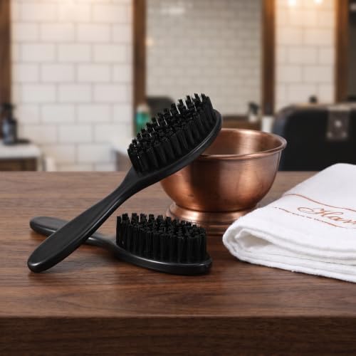 Mikinona Beard Brush Set - 4 Soft Bristle Grooming Tools for Men