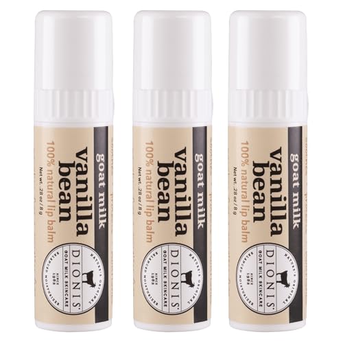 Dionis Goat Milk Jumbo Lip Balm - Vanilla Bean, 3-Pack Moisturizing Balm