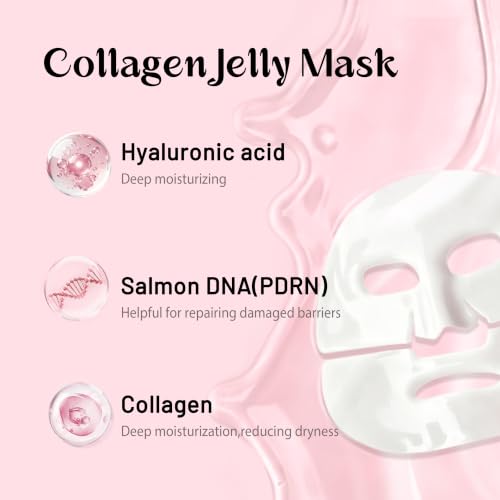 Salmon DNA Collagen Face Mask Overnight Hydrating & Firming Gel Sheet