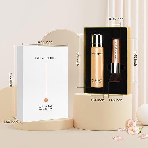 TOSOUATOP Airbrush Foundation Set 2.36oz - Full Coverage, Nude 02#