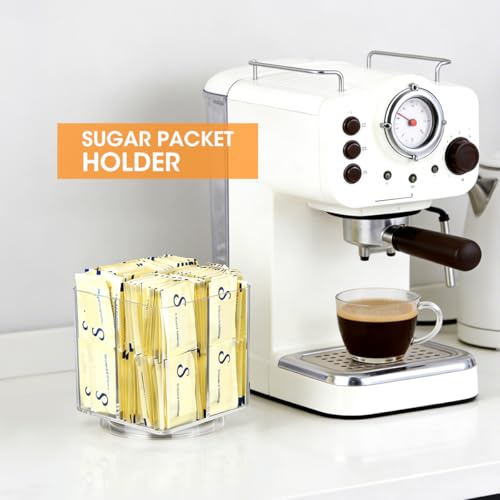 AIEVE Lazy Susan Drink Packet Organizer with 360° Rotation